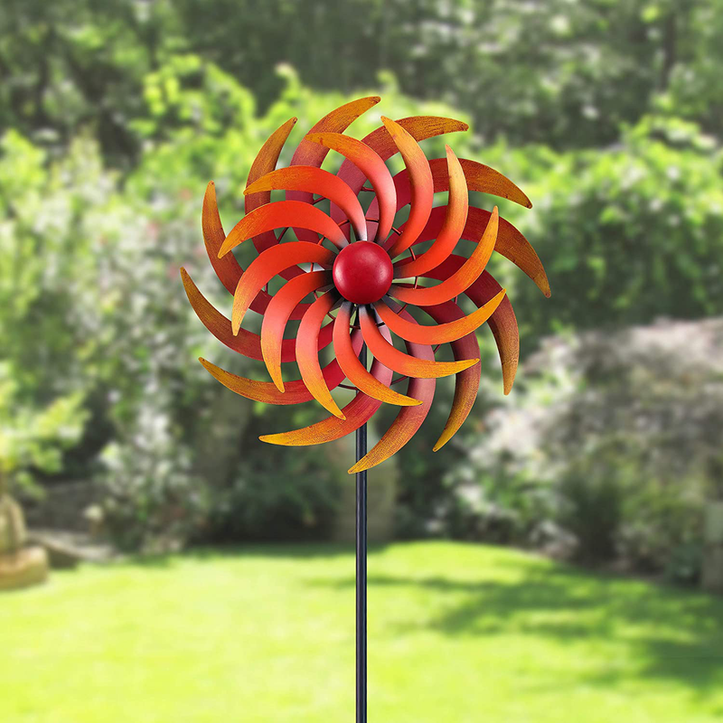 Garden Large Wind Spinner Metal Yard Outdoor Windmill Lawn
