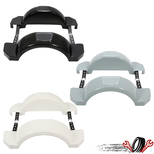 Черный Серый Белый Крылья одноосного прицепа 13 Колес Юбка шины Лодка Комплект из 2