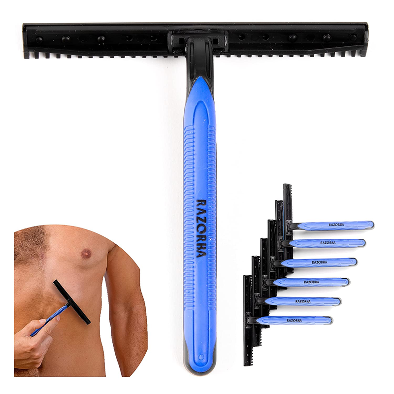 For Men  Body Manscape Razors. 6 Wide Disposable Body Shavers
