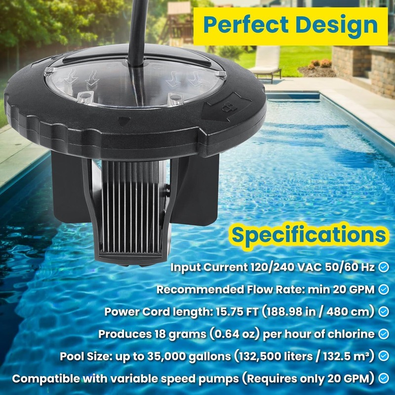 for Jandy Zodiac R0693900 TruClear Salt Cell Assembly TRUCLEAR11K TRUCLEAR11KU