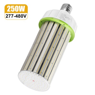 250W LED Corn Light Bulb 277-480V E39 Warehouse Work Shop High Bay Light Fixture