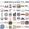 Gxizlba 50 PCS Boston Stickers Pack Kids Teens Adults Party Supply US State Aesthetic Boston Vinyl Waterproof Decals for Water Bottle Laptops Skateboard Scrapbook Bumper Sticker