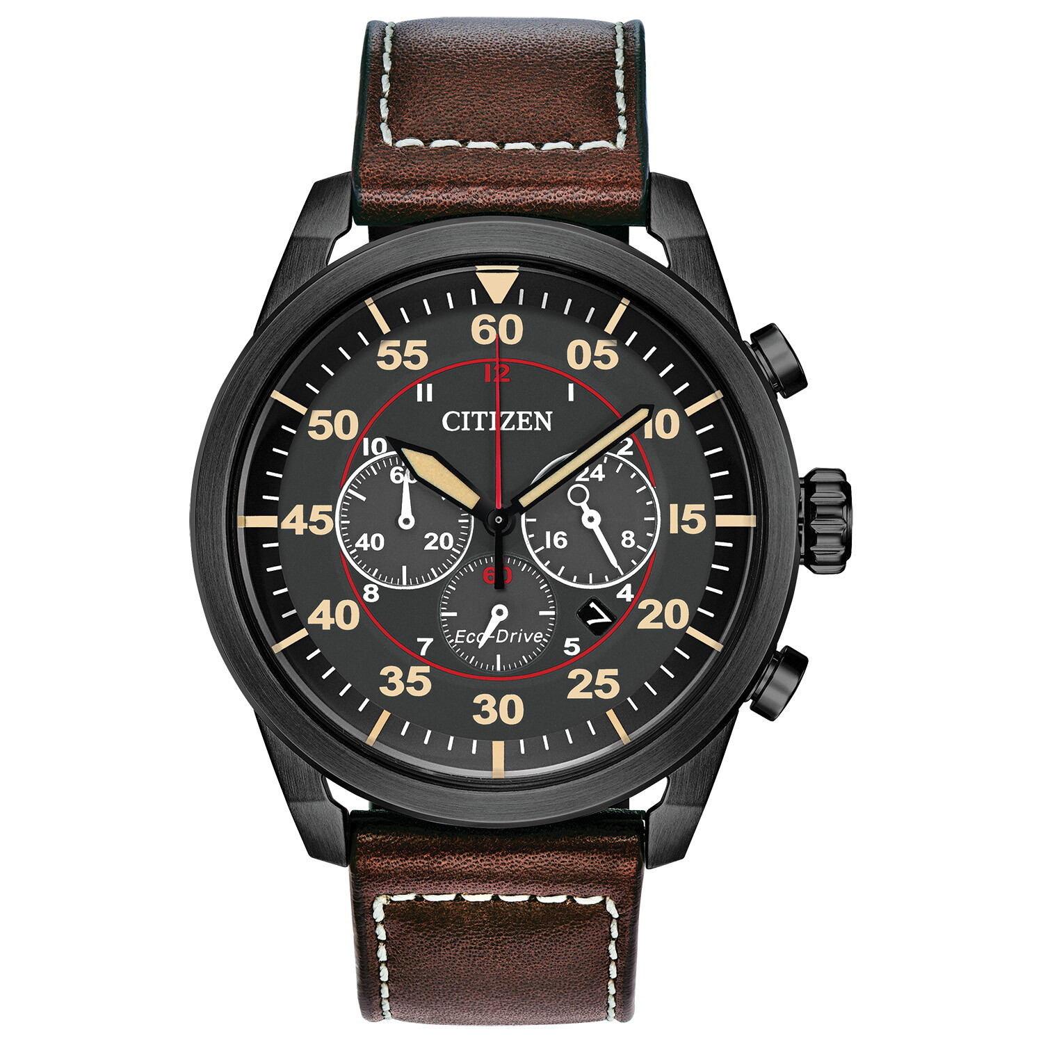 Citizen Eco-Drive Men's Chronograph Ion Plated Case 45mm Watch CA4215-47E 13205138898 | eBay
