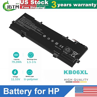 KB06XL Battery For HP Spectre X360 15-BL Series HSTNN-DB7R 902499-855 79.2Wh US
