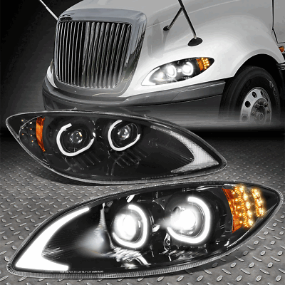 [C-HALO] ДЛЯ 09-18 INTERNATIONAL HARVESTER PROSTAR ПОЛНОСТЬЮ СВЕТОДИОДНЫЕ ПРОЕКТОРНЫЕ ФАРЫ