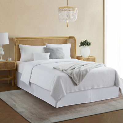 Luxury Bed Skirt by Nymbus Solid Microfiber Pleated 14'' Drop Premium Dust Ruffle