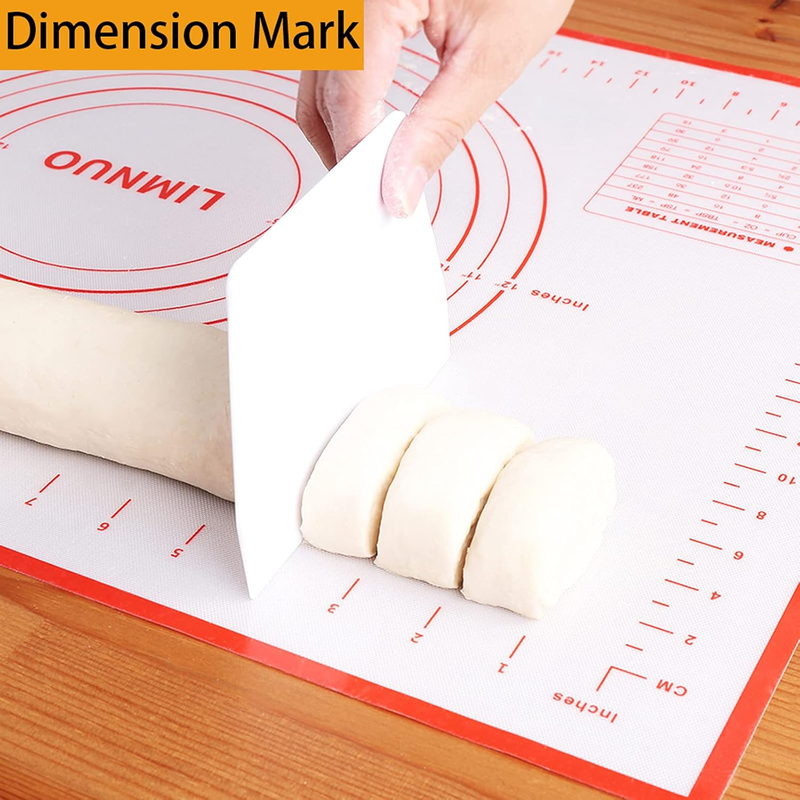 Silicone Pastry Mat - Extra Thick Non Stick Baking, Fondant, Counter, Dough Roll