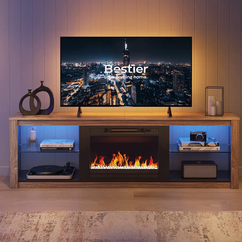 For 75 Inch Tv With 23 Inch Electric Fireplace, 70 Inch Ente