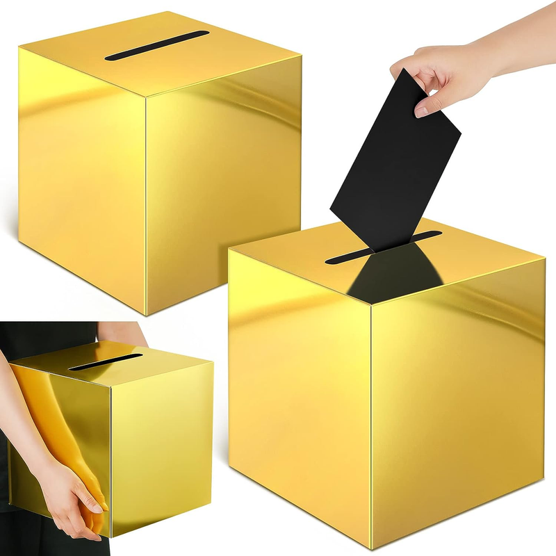 2 Pcs 10" Card Box for Party Card Box for Wedding Birthday Money Box Envelope Gi