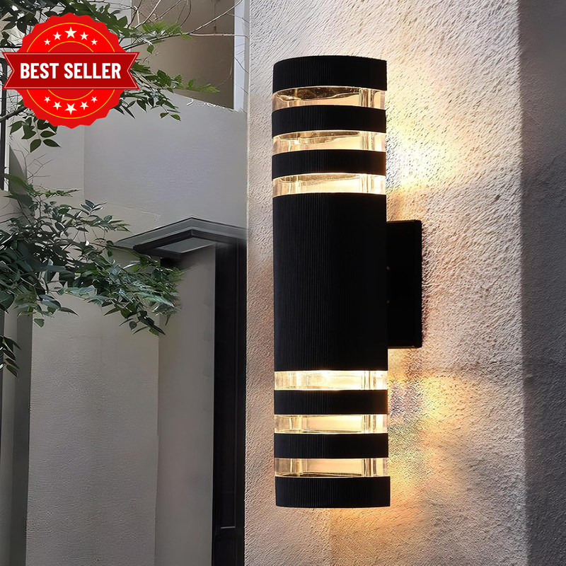 Outdoor Wall Light, LED Up&Down Porch Lights 3000K Warm White Outdoor Modern Wal