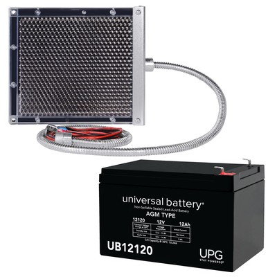 UPG UB12120 12V 12AH Replacement for PowerCell PC12120 + 12V Solar Panel Charger