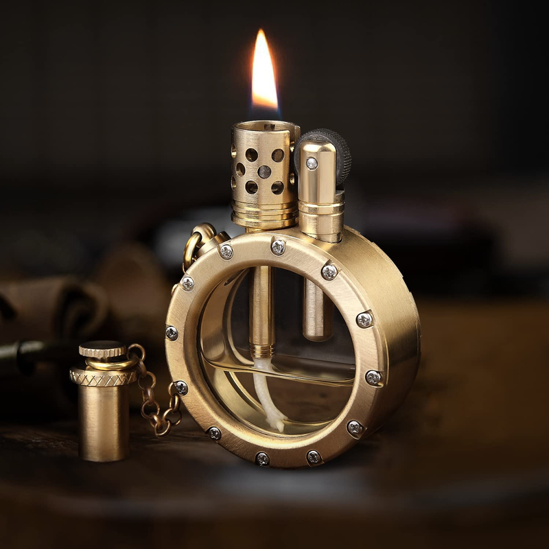 Vintage Trench Windproof Pipe Fluid Refillable Creative Clas