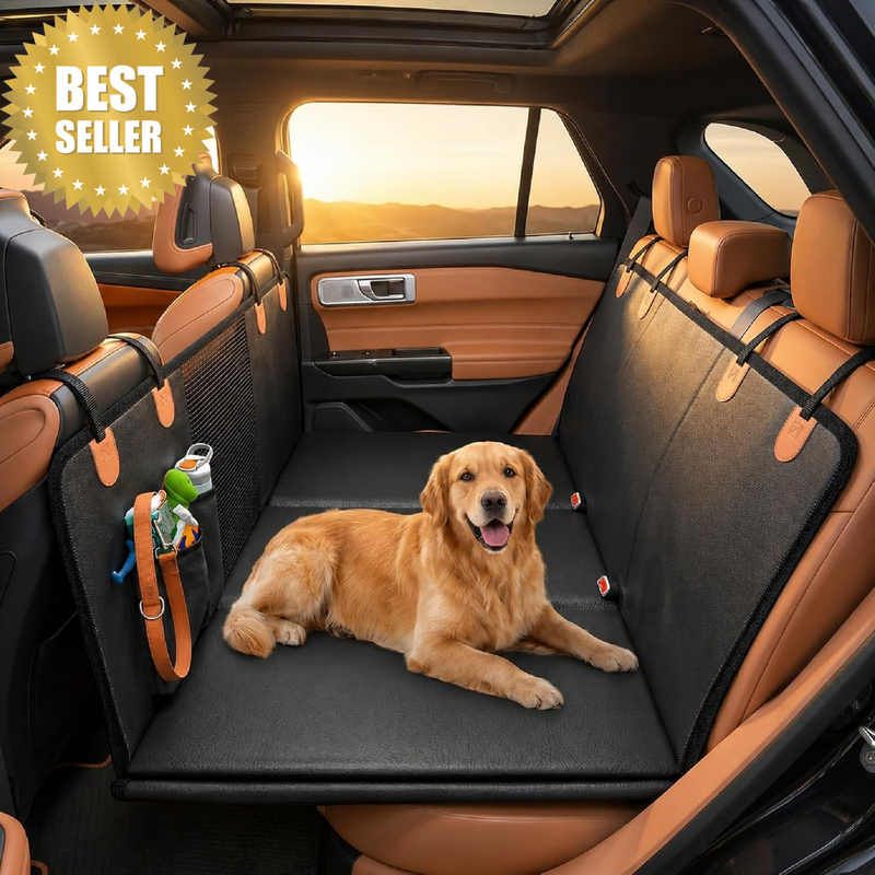 Dog Car Seat Cover, Dog Hammock for Back Seat, Waterproof, Scratch-Resistant, No