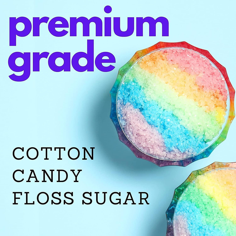 Cotton Candy Floss Sugar (2 Pack / 1lb x 2) | Blue Raspberry & Bubble-gum| PRODU