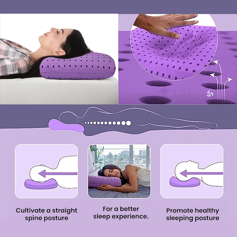 Purple Memory Foam Pillow Queen | Soft Pillow with Xtreme Comfort | the Best Mem
