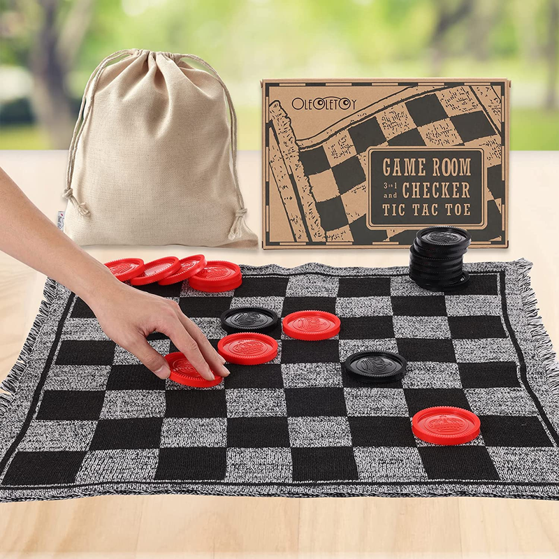 With 24 Checker Pieces Rever