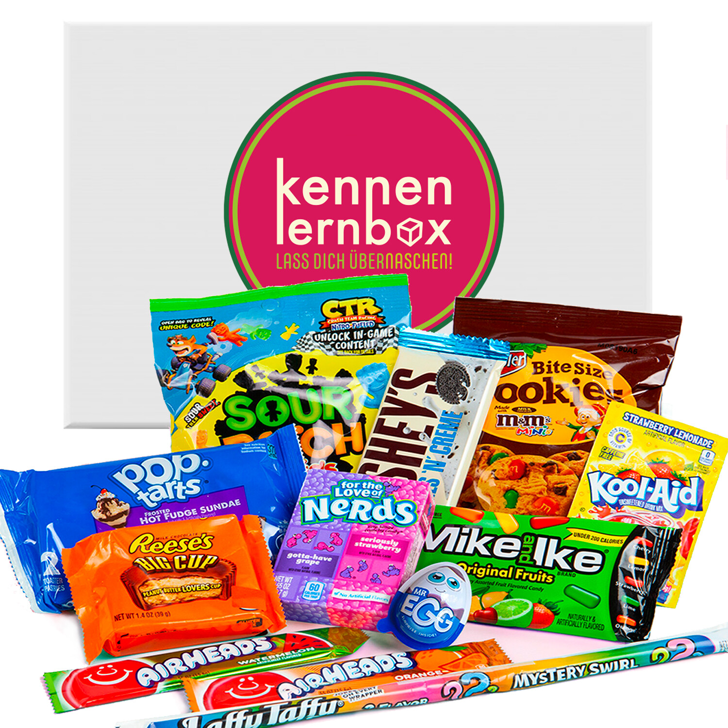 Süßigkeiten Box USA | Kennenlernbox mit 12 beliebten Süßigkeiten aus Amerika