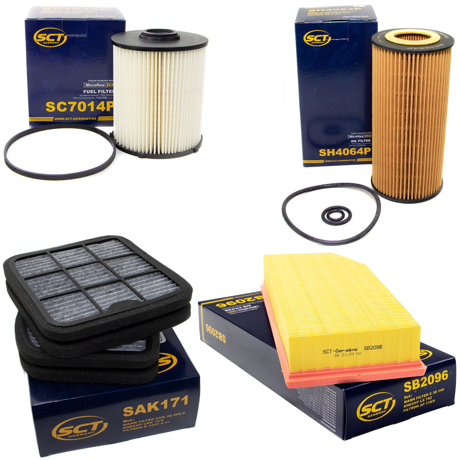 Filter Set SCT Kraftstoff- ÖL- Luft- Innenraum- für Mercedes S-Klasse E-Klasse