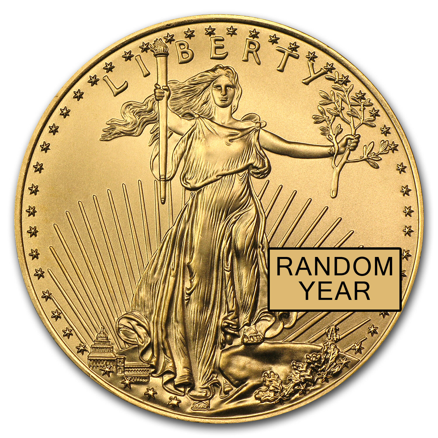 1 Oz Gold American Eagle Coin Random Year Bu - Sku #84672