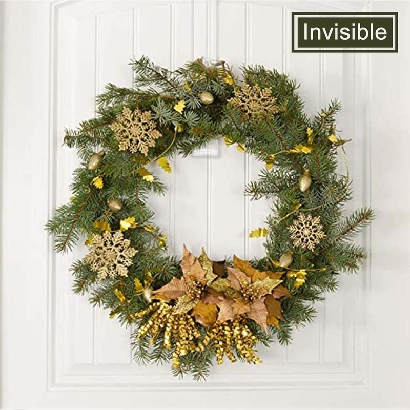 2pcs Wreath Hangers, 12" Clear Wreath Hangers, Welcome Sign for Front Door Decor