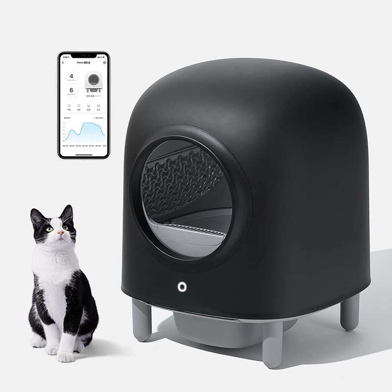 Self-Cleaning Cat Litter Box with Wi-Fi Enabled, App Monitoring, Exceptional Saf