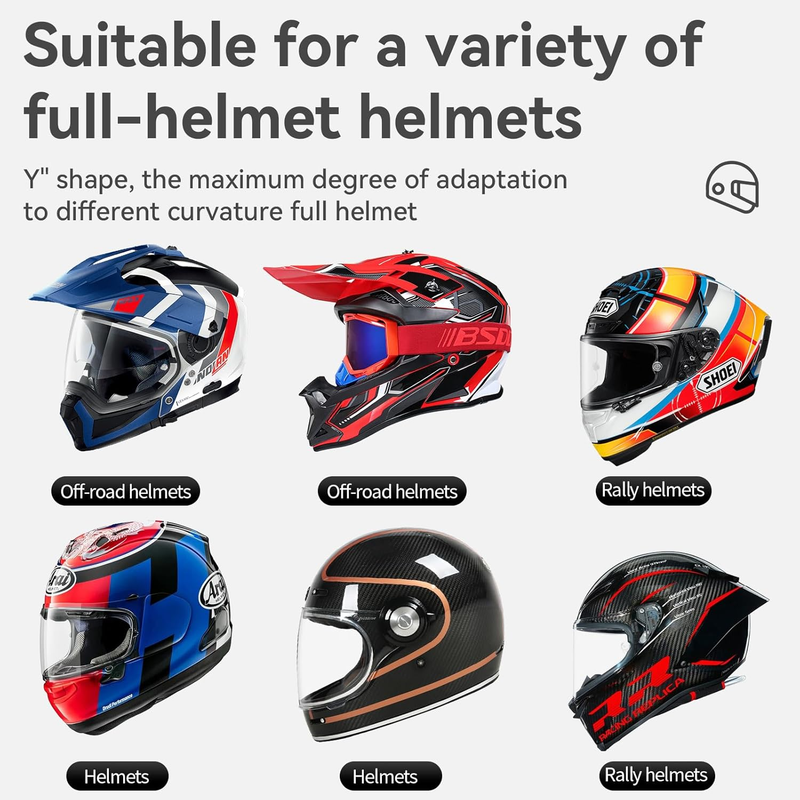 Helmet Mount for GoPro, Motorcycle Chin Strap Attachment with Extension J Hook D