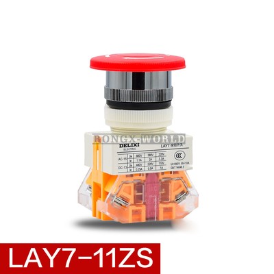 ONE DELIXI Emergency Button Switch LAY7-11ZS New #A6-31.