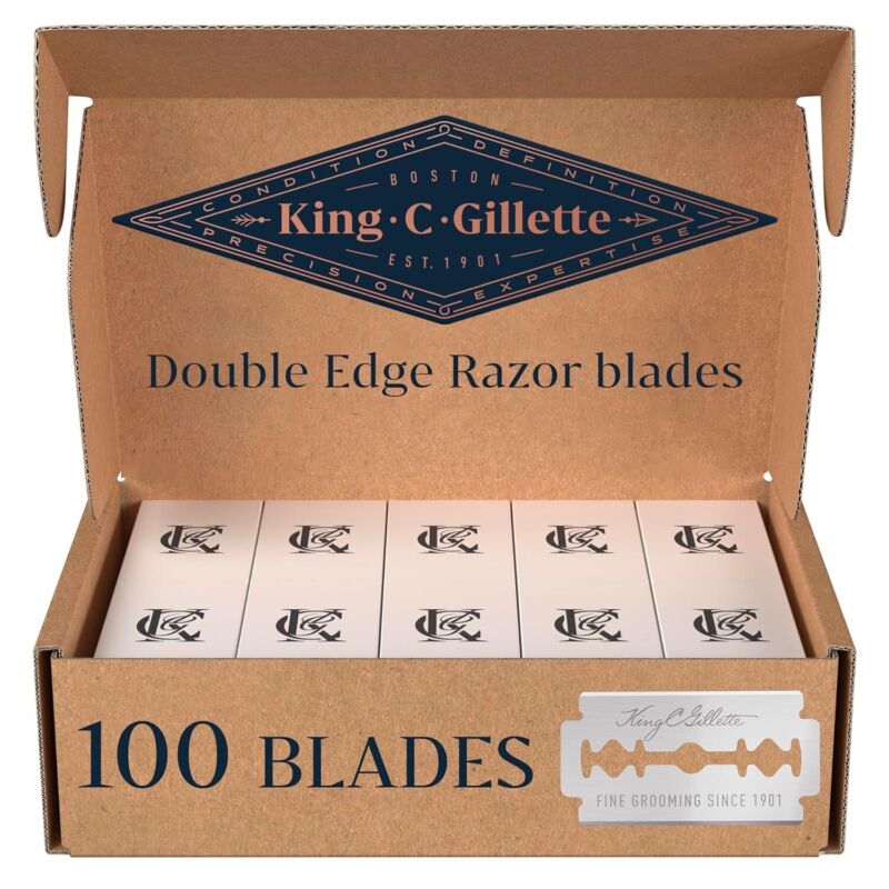 King C Gillette Double Edge Safety Razor Blades 2 packs of 10  ( Total 20ct)