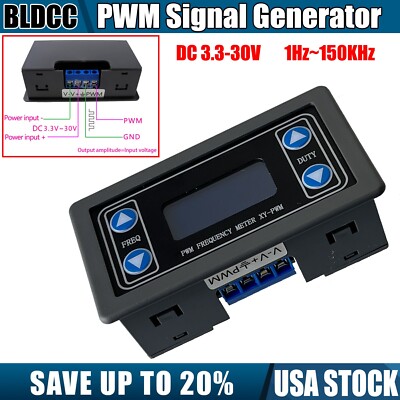 1Hz-150KHz 3.3V-30V XY-PWM Signal Generator PWM Pulse Frequency Meter Adjustable
