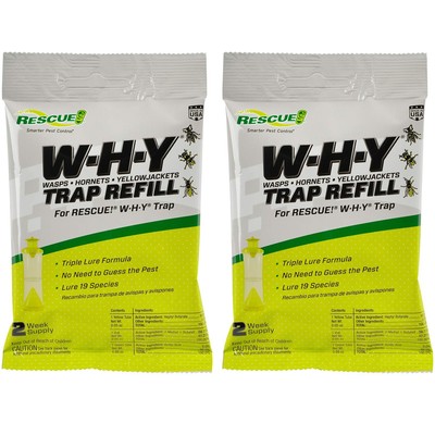 RESCUE! Non-Toxic Wasp, Hornet, Yellowjacket Trap (WHY Trap) Attractant Refil...