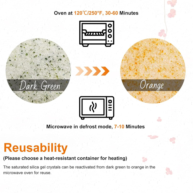 Silica Gel, 2.2 LBS Silica Gel Flower Drying with Sealed Container, Desiccant wi