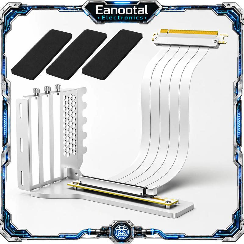 GPU Support Bracket and PCIe 3.0/4.0 x16 Riser Cable Kit, Graphics Card Extensio