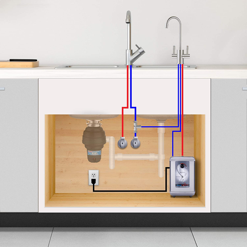 41-RH-200-F560-BN Instant Hot Water Dispenser System, 2.5 Quarts, Manual Dial Du