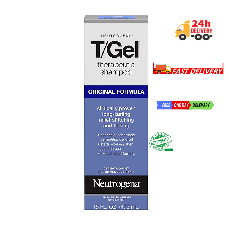 Neutrogena T-Gel Therapeutic Shampoo Original Formula Instant Treatment 16 Fl Oz