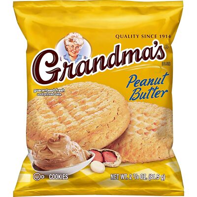 Grandma's Cookies, Peanut Butter, 2.5 Ounce (Pack of 10)