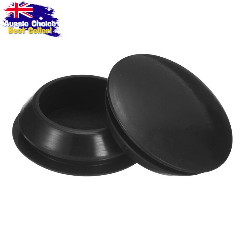 4Pcs Silicone Hole Plugs 28-30mm, Rubber Snap-in Locking Stoppers, Black Inserts