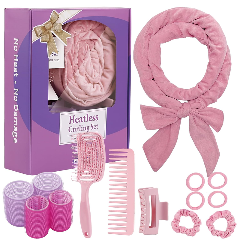 Heatless Curls Overnight, 70'' Velvet Hair Curlers for Long Hair, No Heat Hair R