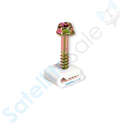 SatelliteSale Ground Screw Clips for Antenna Ground Wire Cable Management 100Pcs