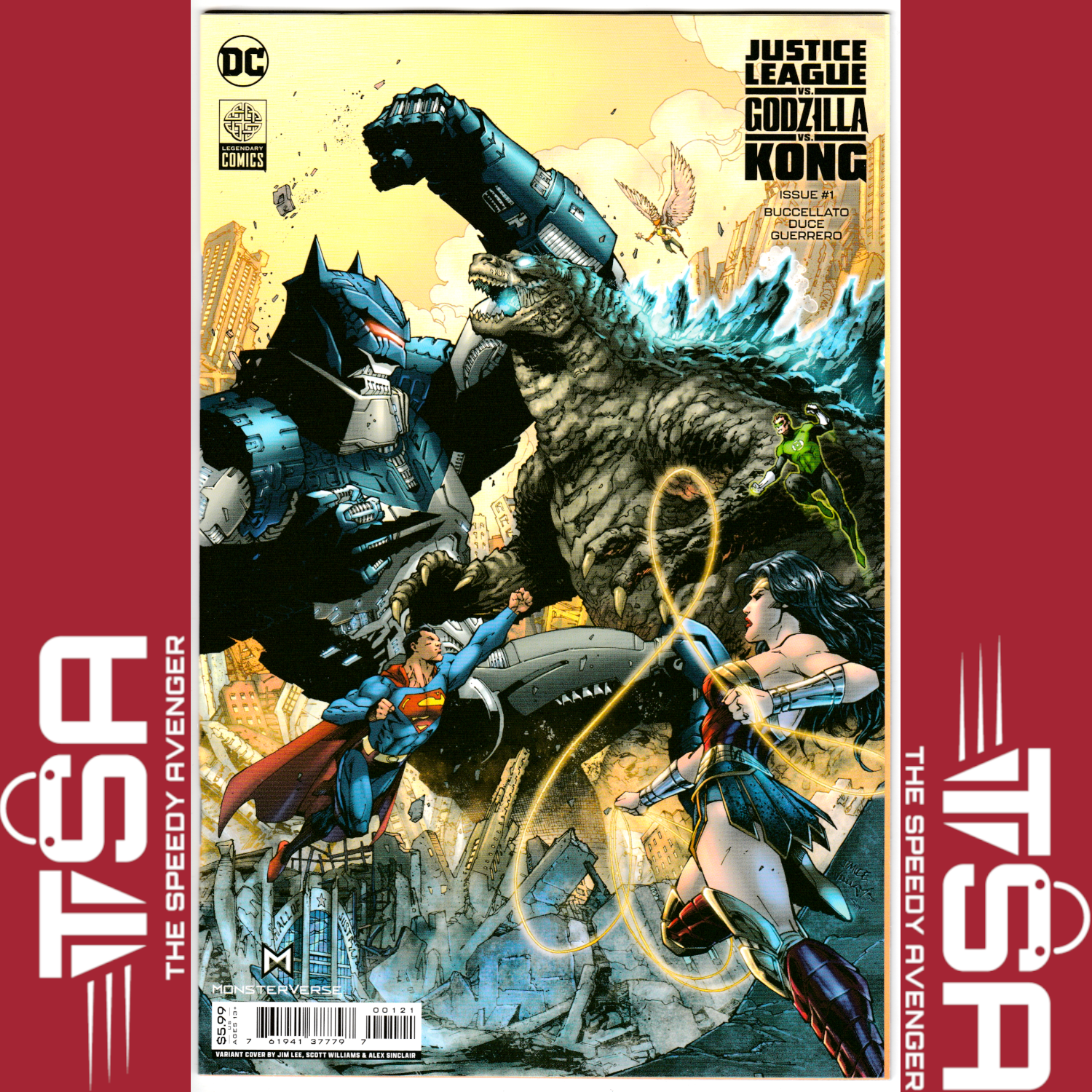JUSTICE LEAGUE VS GODZILLA VS KONG #1 Jim Lee Scott Williams Variant DC Comics