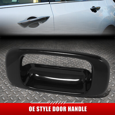 ДЛЯ 99-07 SILVERADO SIERRA 1500-3500 ЧЕРНАЯ ГЛАДКАЯ КРЫШКА ОБОДКА РУЧКИ ЗАДНЕЙ ДВЕРИ