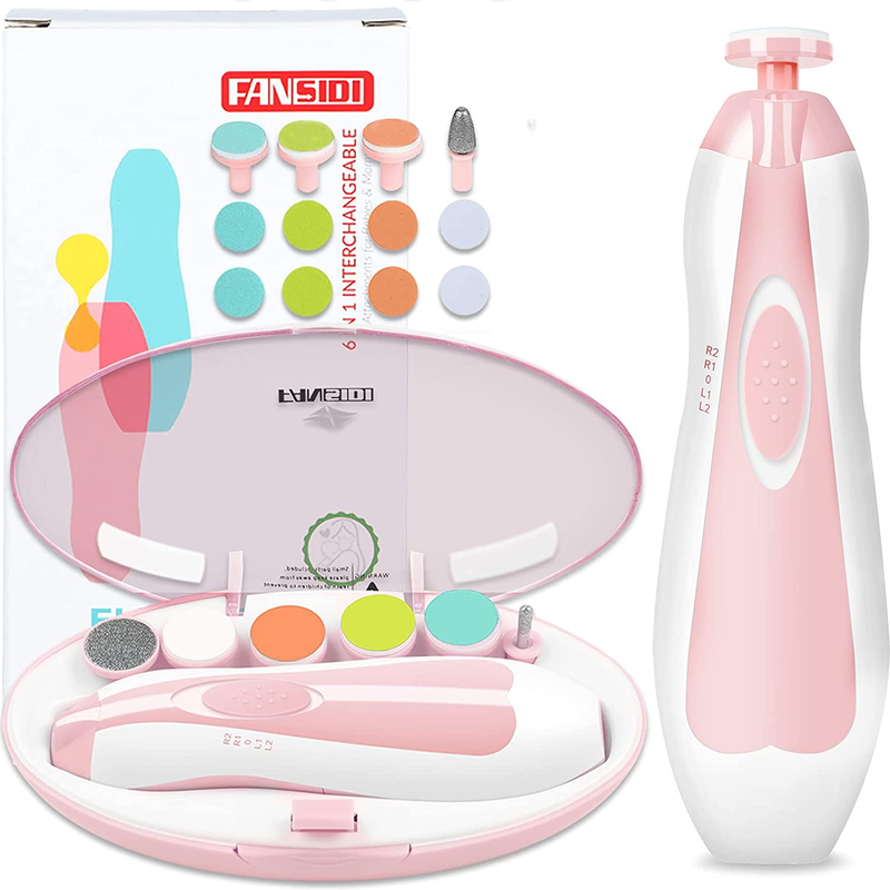 Baby Nail Trimmer Electric, FANSIDI Baby Electric Nail File Safe Baby Nail Clipp