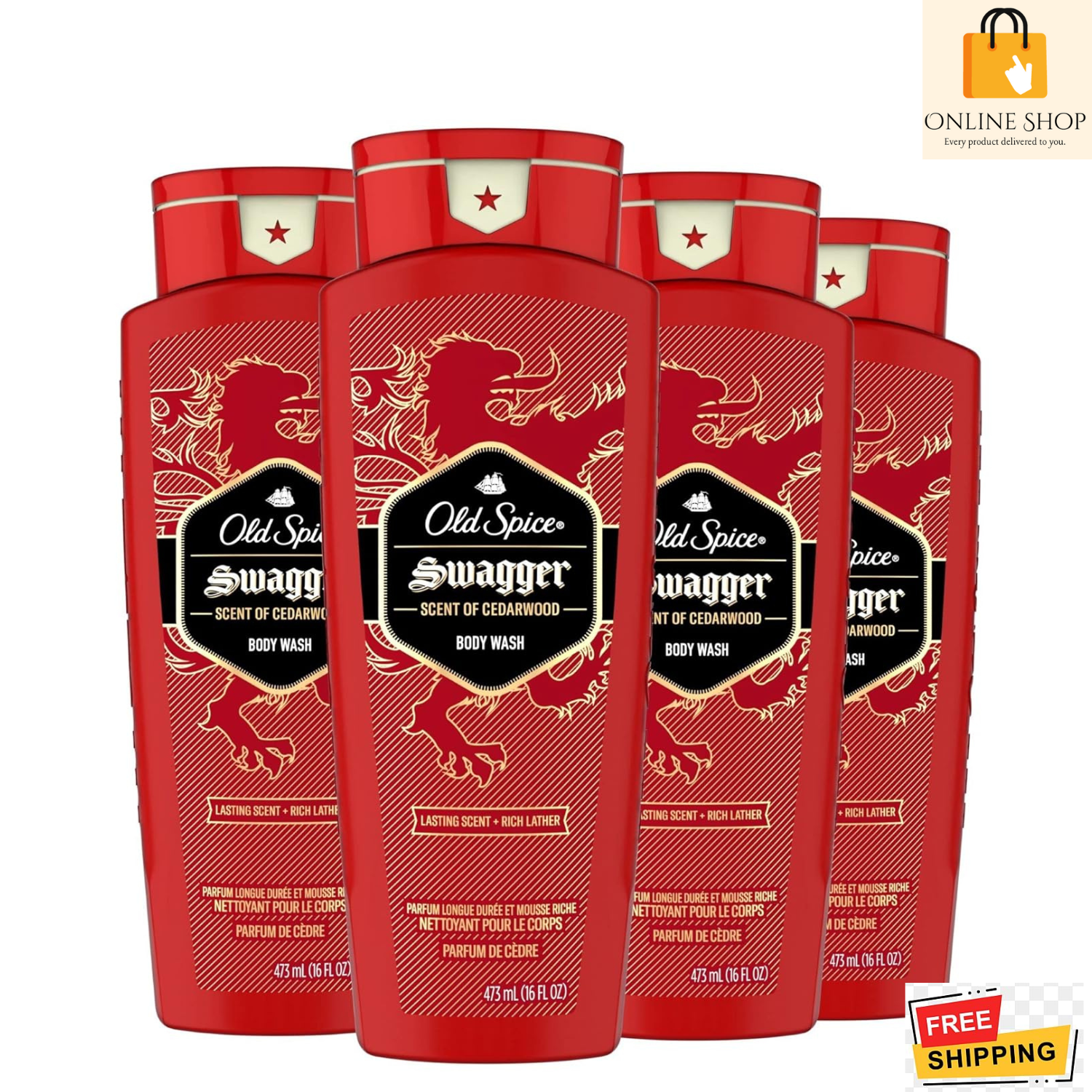 Swagger Scent, Lime and cedarwood, 4 Pack X 16 Fl Oz