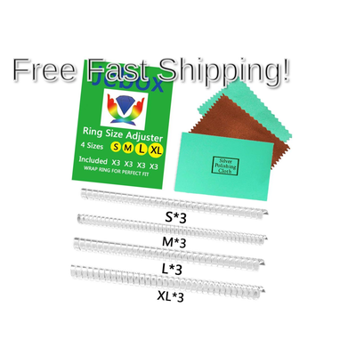 Jebox Ring Size Adjuster for Loose Rings for Any Rings, 4 Sizes with Jewelry ...