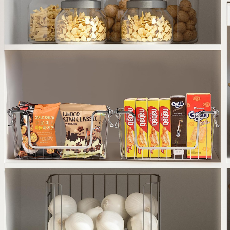 Freezer Baskets for Chest Freezer, Stackable Wire Baskets for Storage Pantry Ope