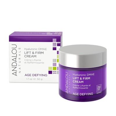 Andalou Naturals Hyaluronic Dmae Lift Firm Skin Cream, Face Moisturizer with... 