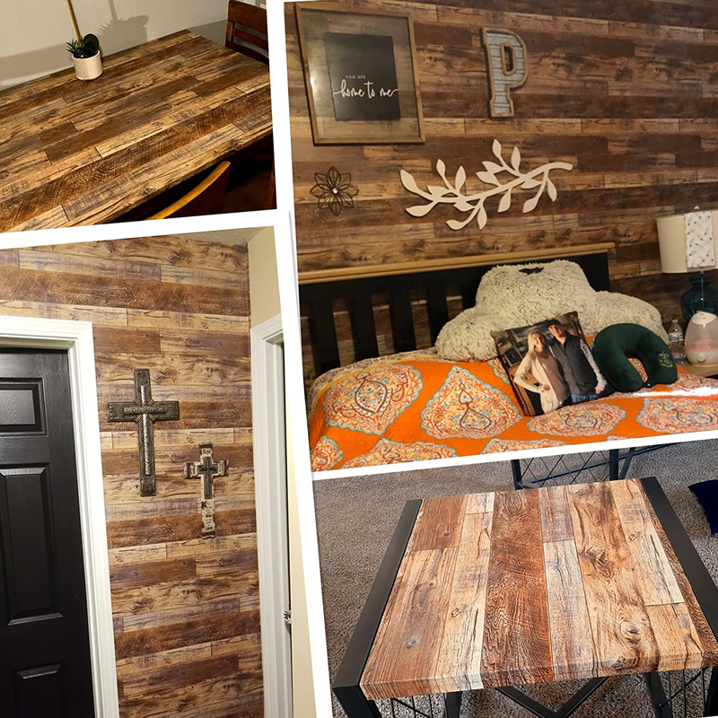 Brown Wood Grain Wallpaper Peel and Stick Contact Paper Self Adhesive Countertop