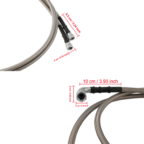 SS Braided Transmission Cooler Hose Lines Fittings TH350/700R4/TH400 52" Length