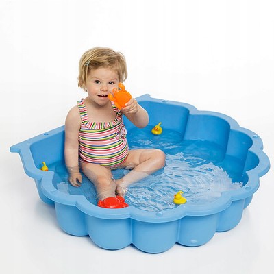 Sandkasten 1 Element |Sandbox |Sandmuschel |Wasser Planschbecken 87x78cm XL Blau