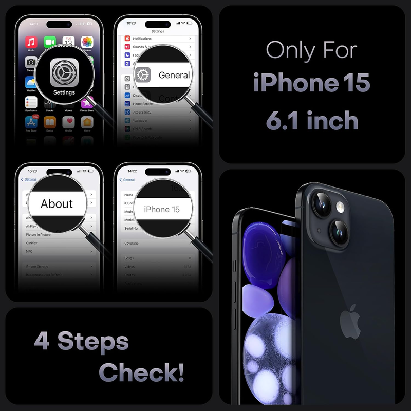 Magnetic for iPhone 15 Case, Upgraded Full Camera Protection, Fit for MagSafe, R