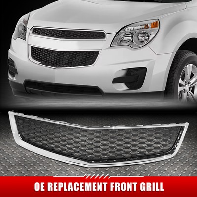 [Алмазная сетка] Для 10-15 Equinox в стиле OE Хромированная отделка, Черная вставка в нижней части решетки радиатора